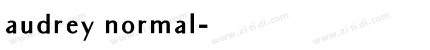 audrey normal字体转换